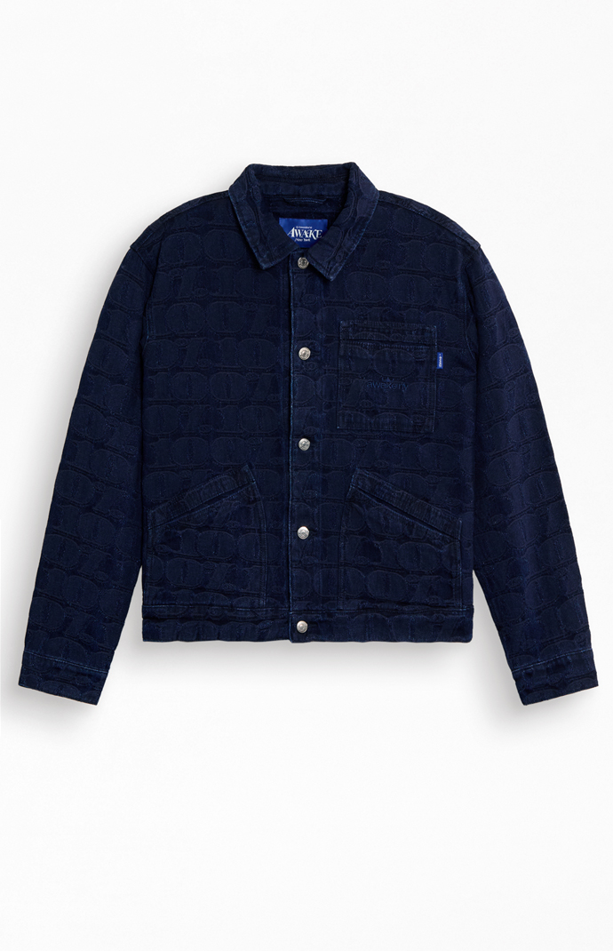 Awake NY Navy Jacquard Denim Jacket | Pacsun
