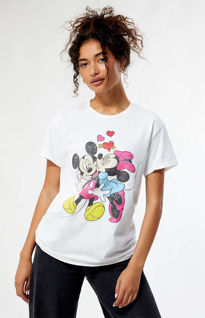 Disney Mickey Minnie Kiss T Shirt PacSun