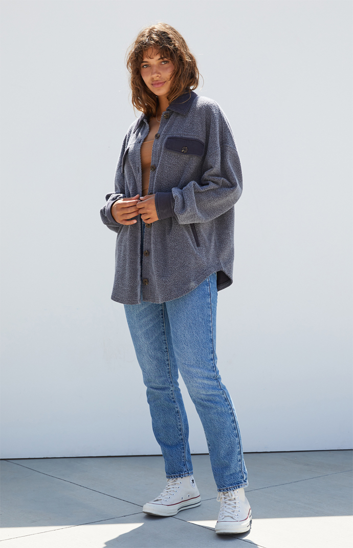 Pacsun homecoming button down jacket deals