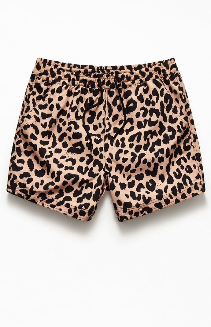 Supreme 2015 S/S leopard tan brown swim trunks water - Depop