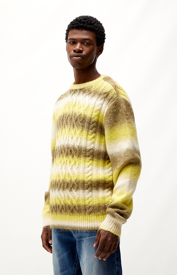 PacSun Golden Ombre Stripe Crew Neck Sweatshirt | PacSun