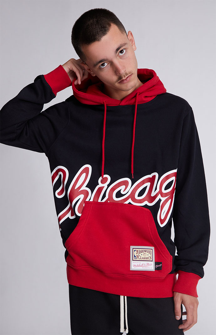 Mitchell & Ness Chicago Bulls Fusion Fleece Hooded Sweatshirt Large