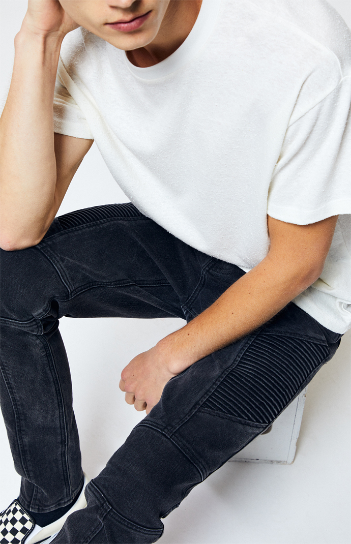 Pacsun skinniest ripped moto shop black jeans