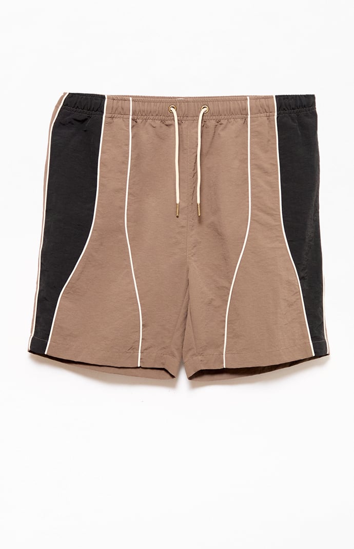 Pacsun Brown Piping Track Shorts | Pacsun