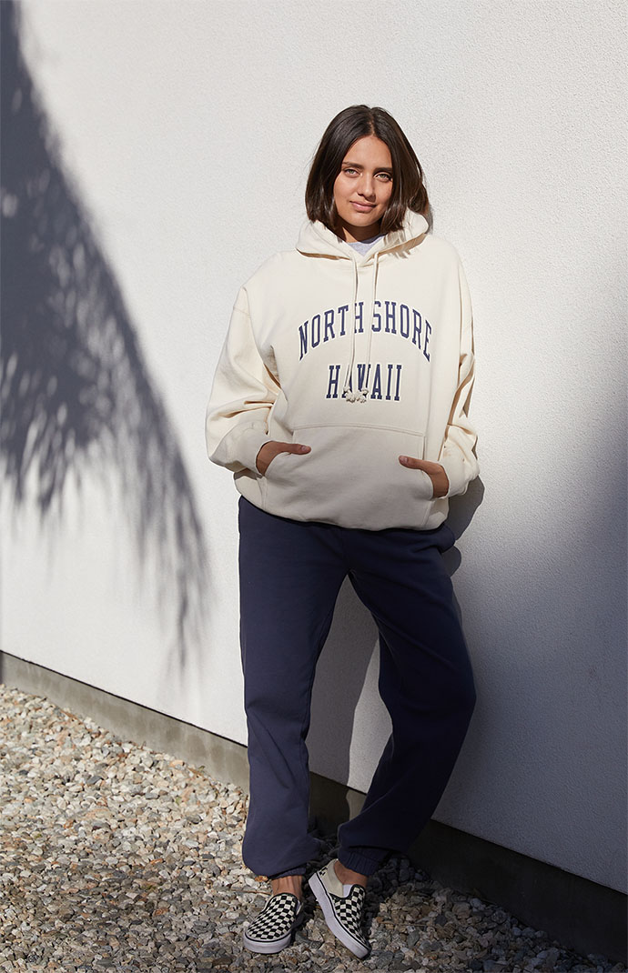 Pacsun white hoodie store
