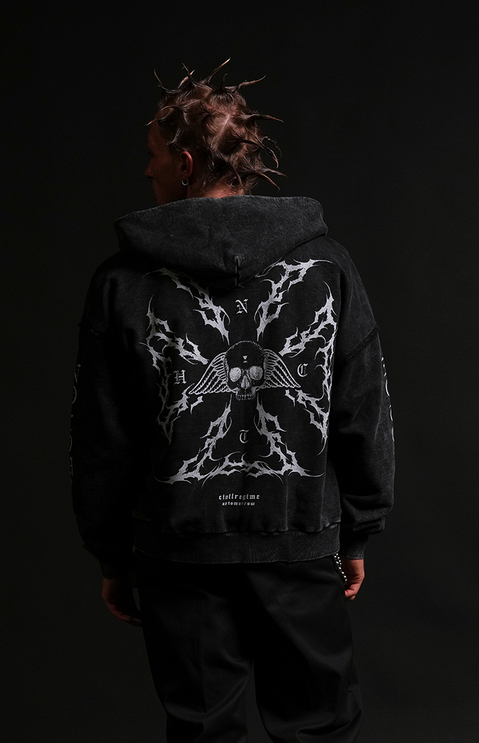 No Tomorrow x Civil Active Iron Skull Full Zip Cropped