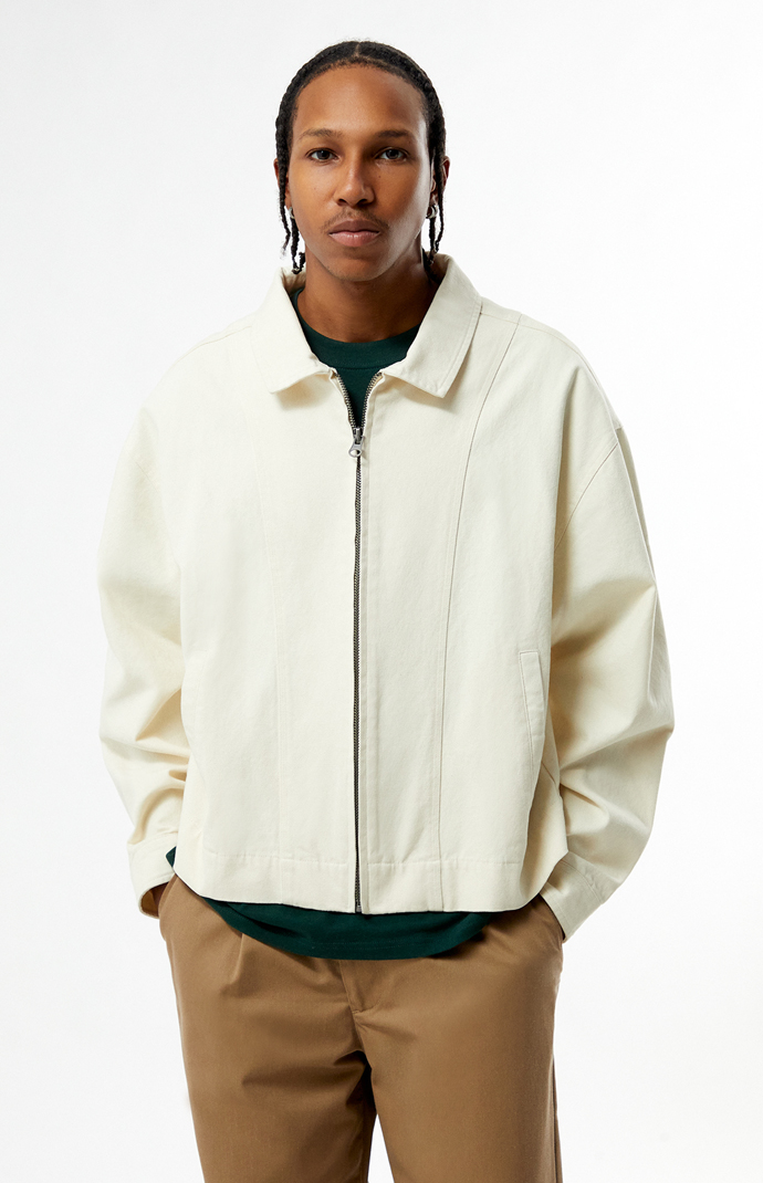 Pacsun Cream Double Seams Gas Jacket | PacSun