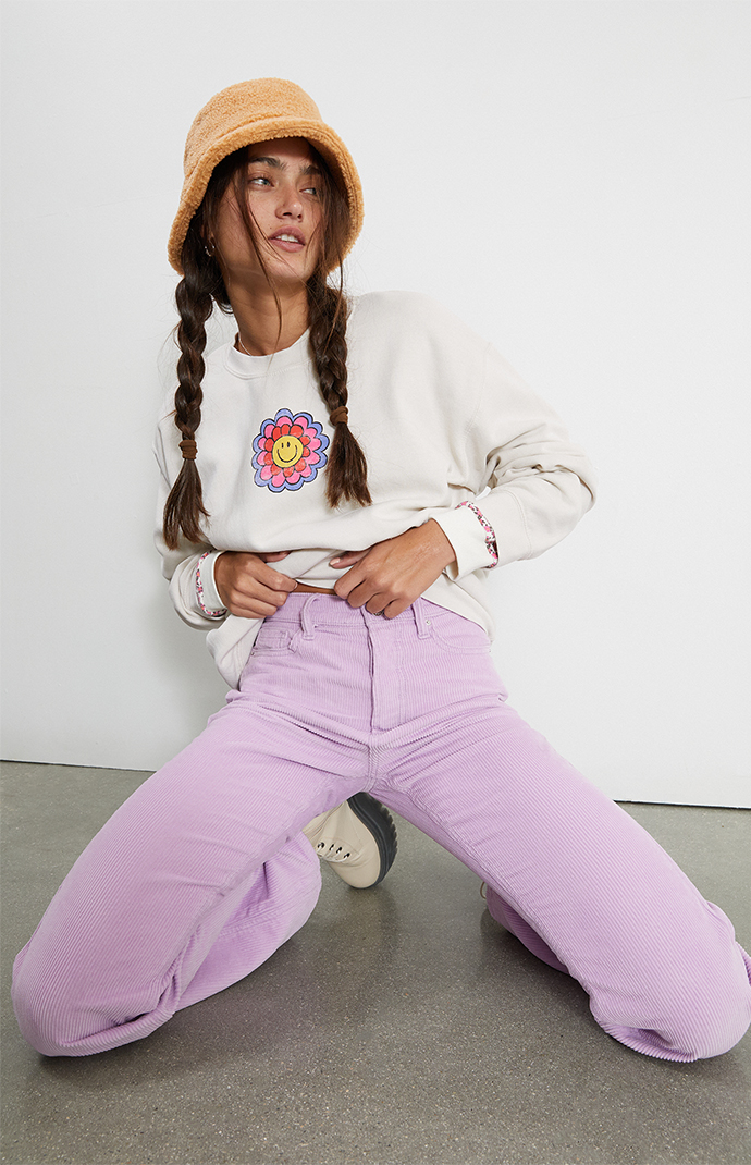 PacSun Purple Corduroy High Waisted Bootcut Jeans PacSun