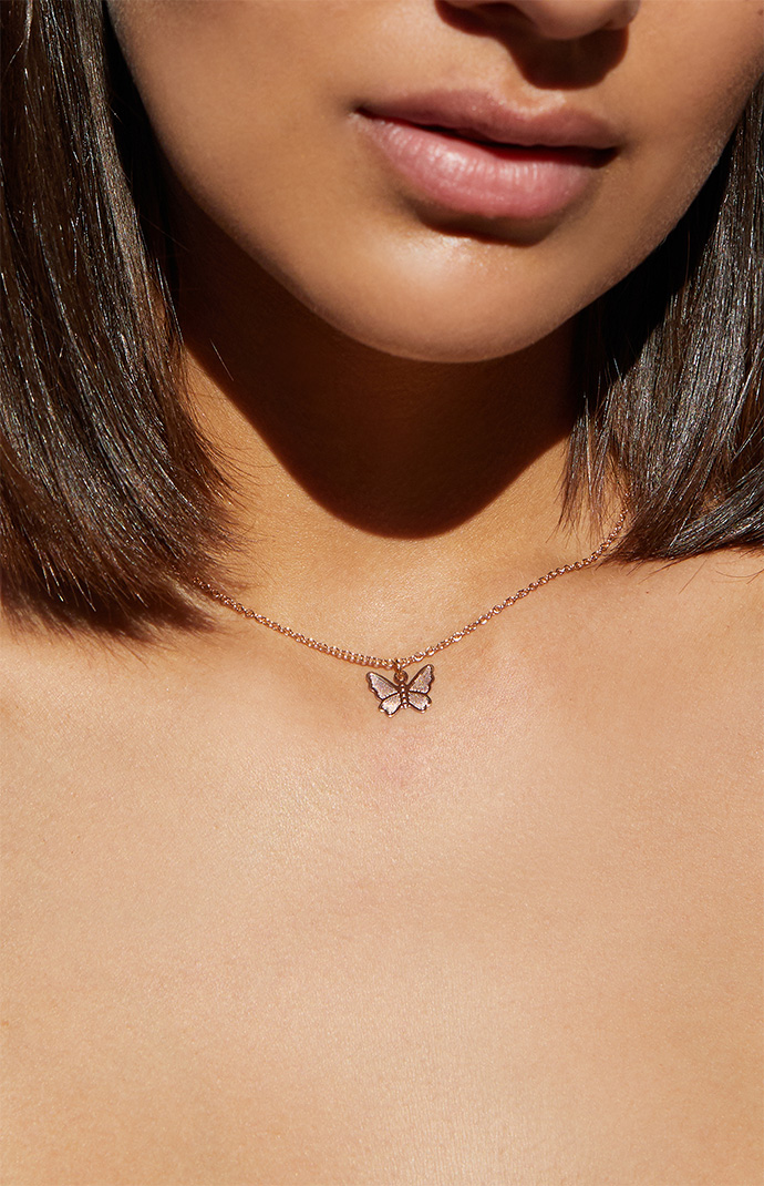 Single shop butterfly necklace