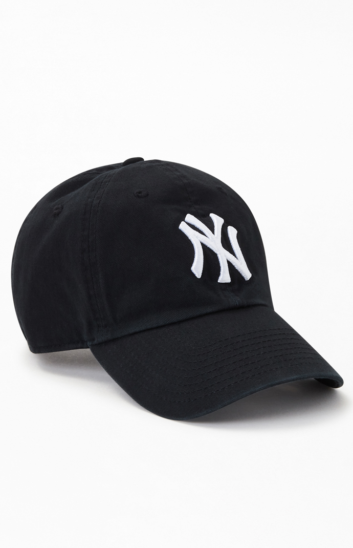 47 Brand New York Yankees Black White Clean Up Cap - Black