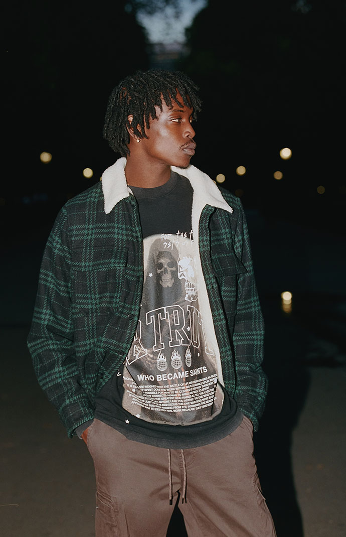 PacSun Sherpa Plaid Shacket | PacSun