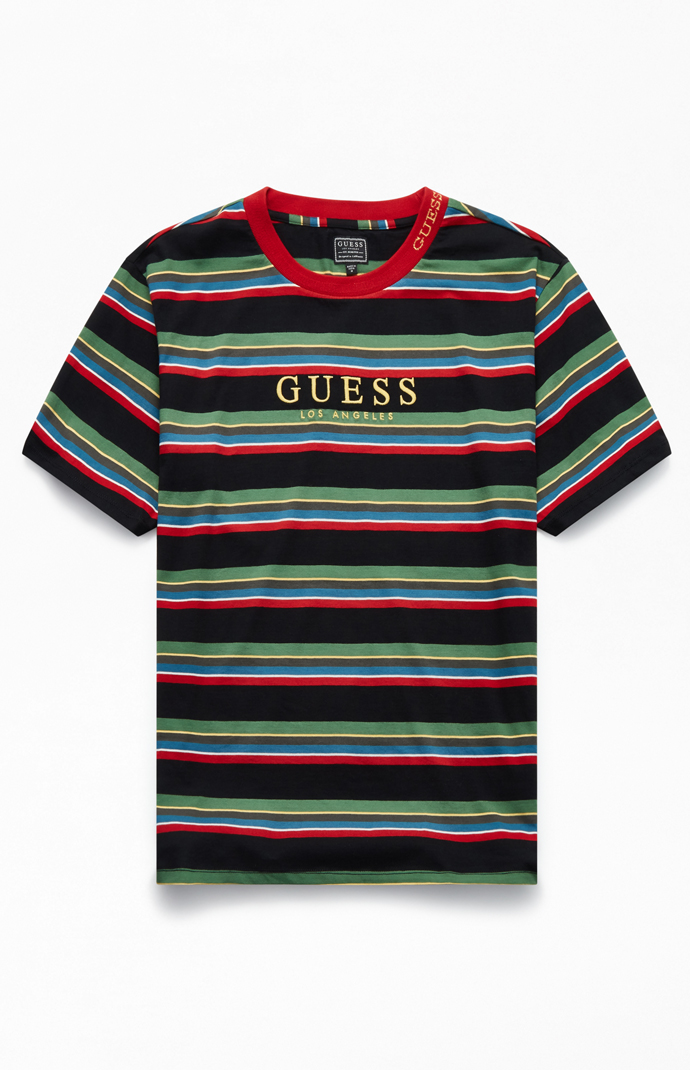 guess striped tee sizing