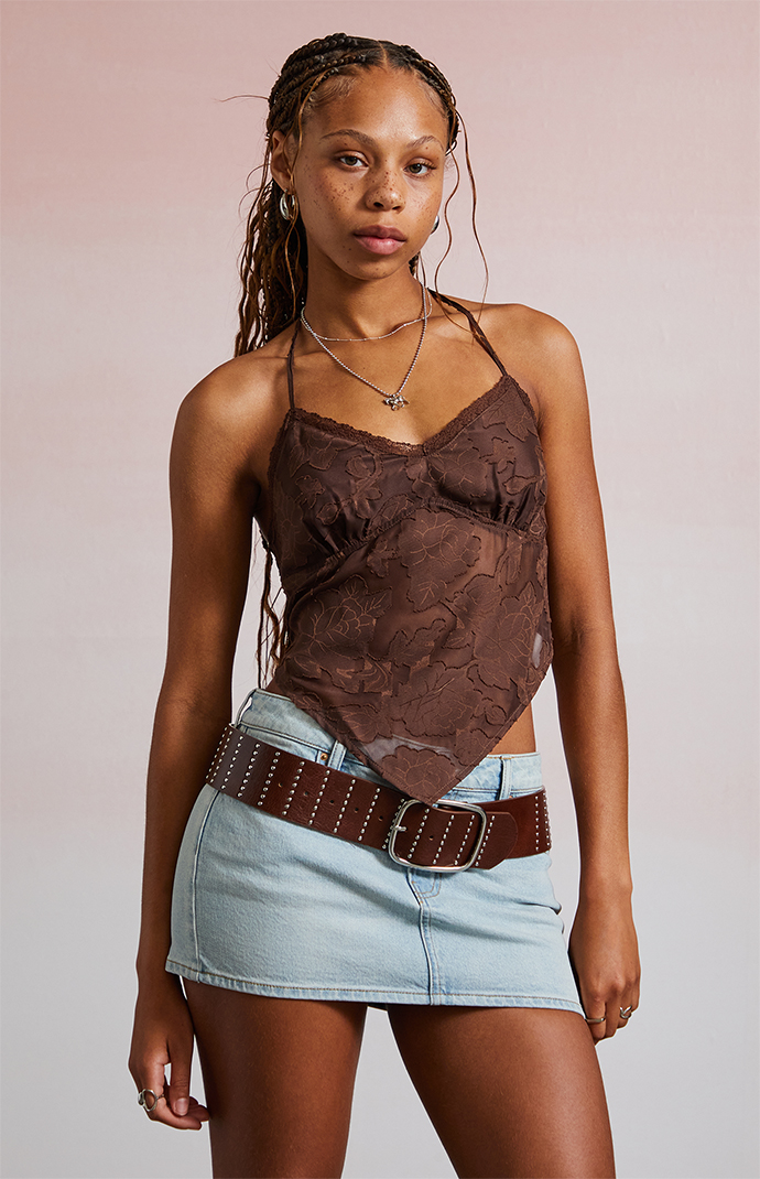 Third Charm Davina Handkerchief Halter Top | Pacsun