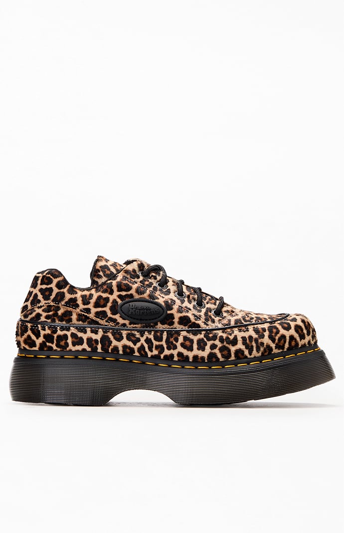 Dr Martens Women's Buzz 5 Eye Textured Leather Leopard Shoes | Pacsun