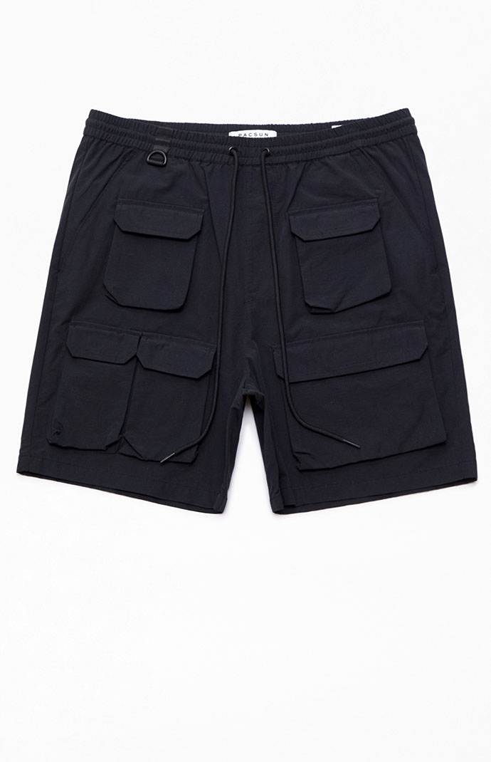Black short cargo pants clearance
