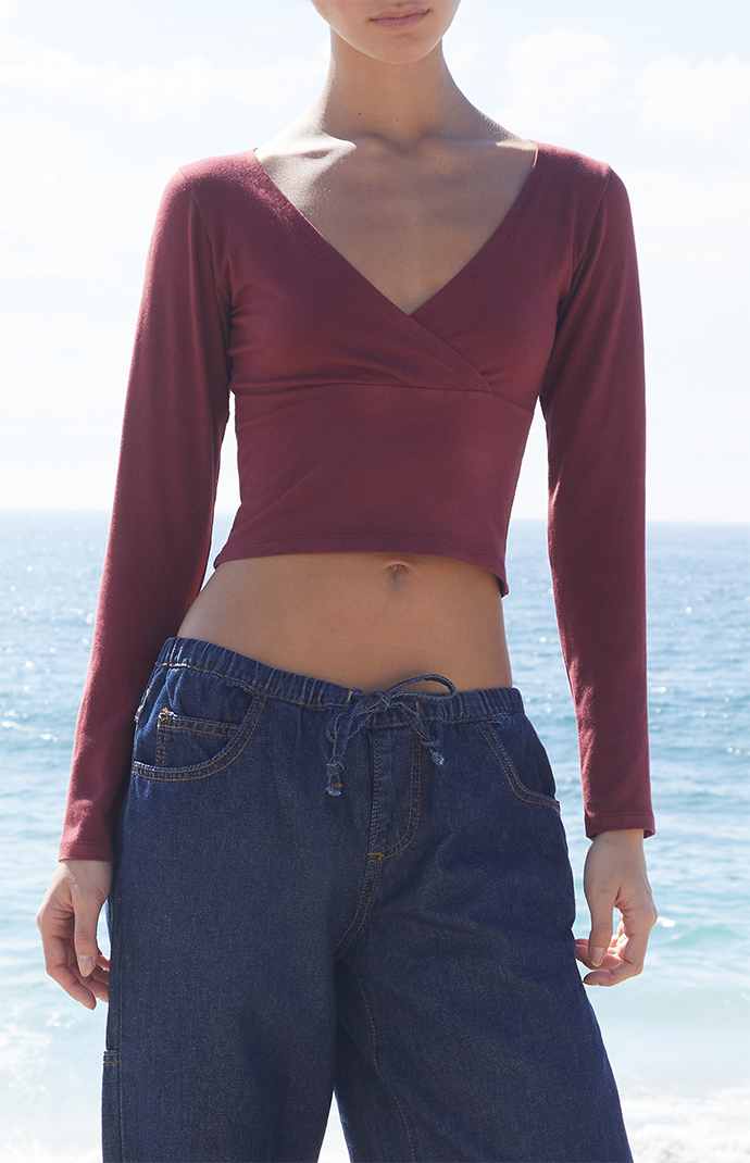 カットソー(長袖/七分) Cache-coeur cross top (burgundy) 0704601601653NEW_00_065.jpg