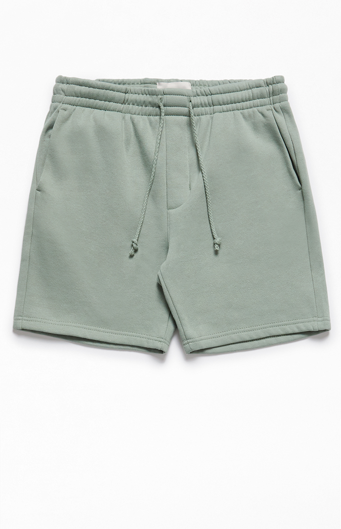 パンツ LAYERED SWEAT SHORTS Pacsun Green Solid Fleece Volley Sweat Shorts | PacSun