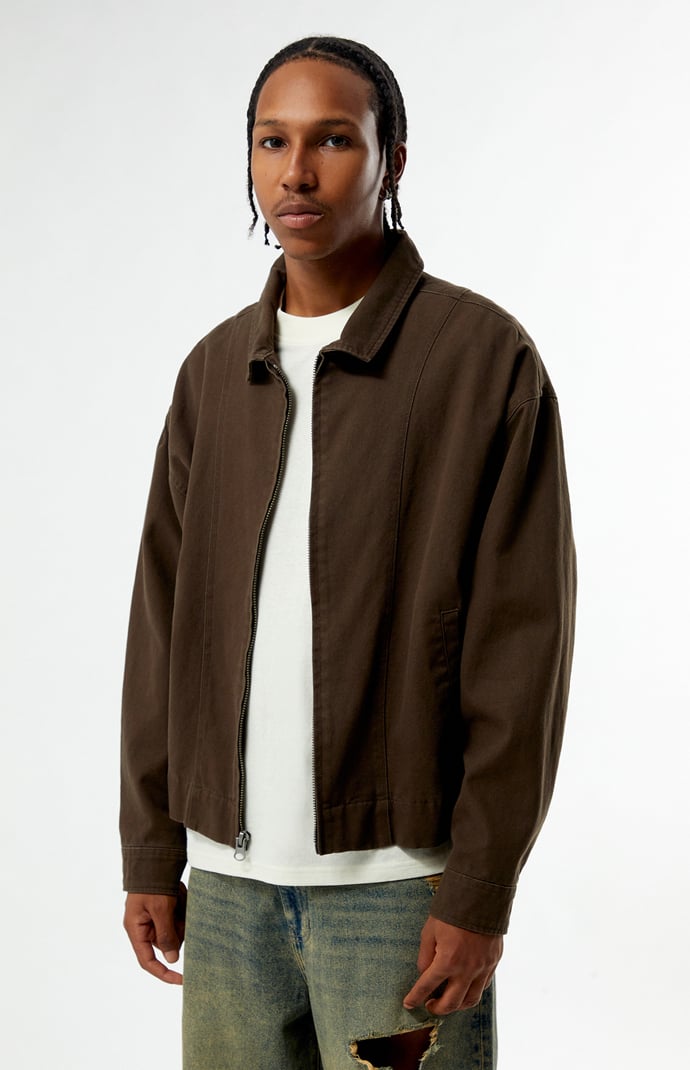 Pacsun Brown Double Seams Gas Jacket | PacSun