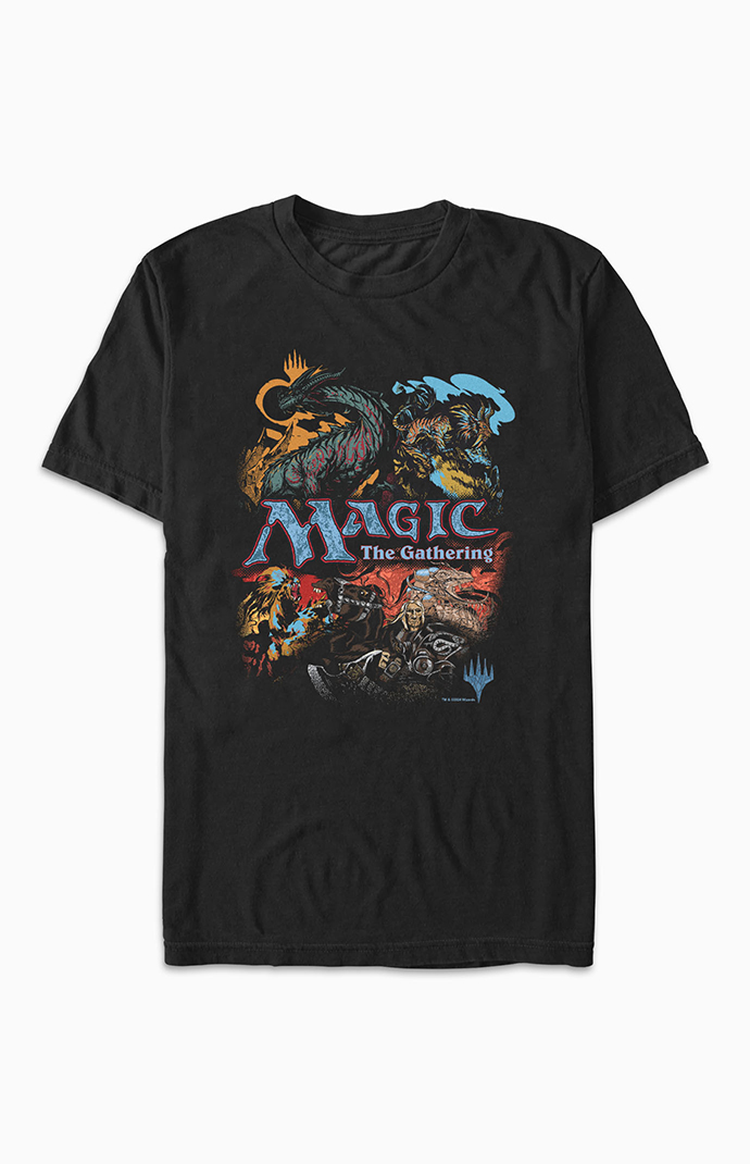 mtg MAGIC:THE GATHERING 半袖Tシャツ L Magic Games Gathering MTG Washed T Shirt Streetwear Hip Hop
