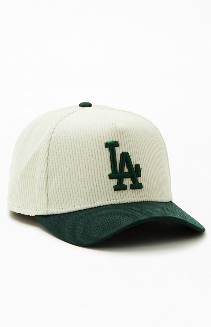 New Era Los Angeles Dodgers Corduroy 9FORTY Snapback Hat in Hunter Green