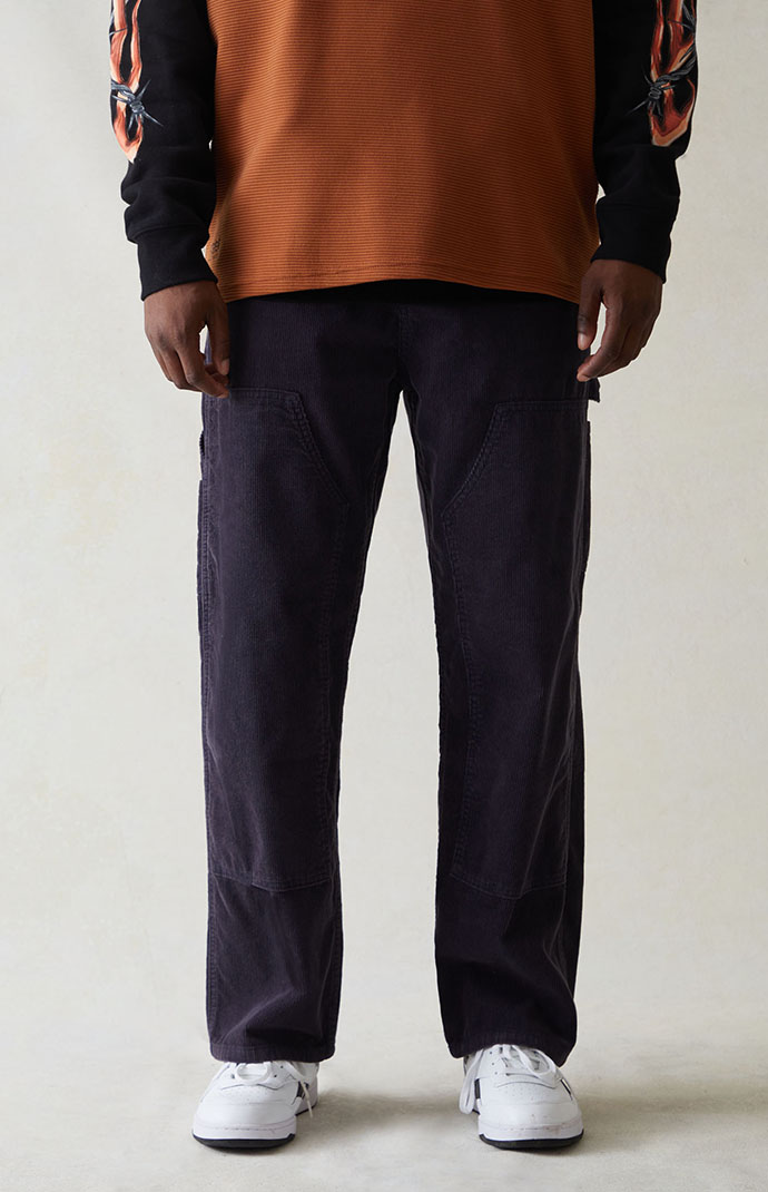 ★ POSZER★ Corduroy Banding Pants Navy 234CDBPT044F Frame High-Rise Corduroy Straight-Leg Pants | Saks Fifth Avenue