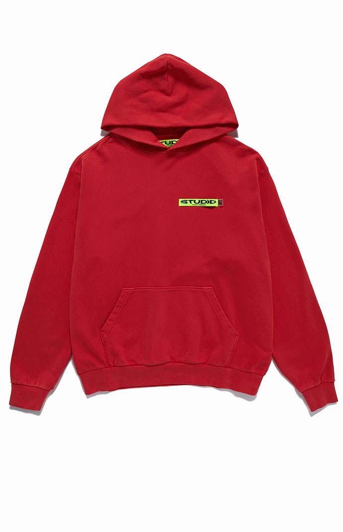 Red adidas hoodie pacsun 2025