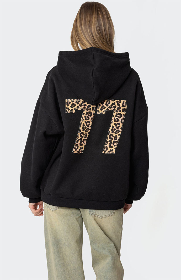 トップス *Oversized Hoodie Edikted Leopard 77 Oversized Hoodie | PacSun