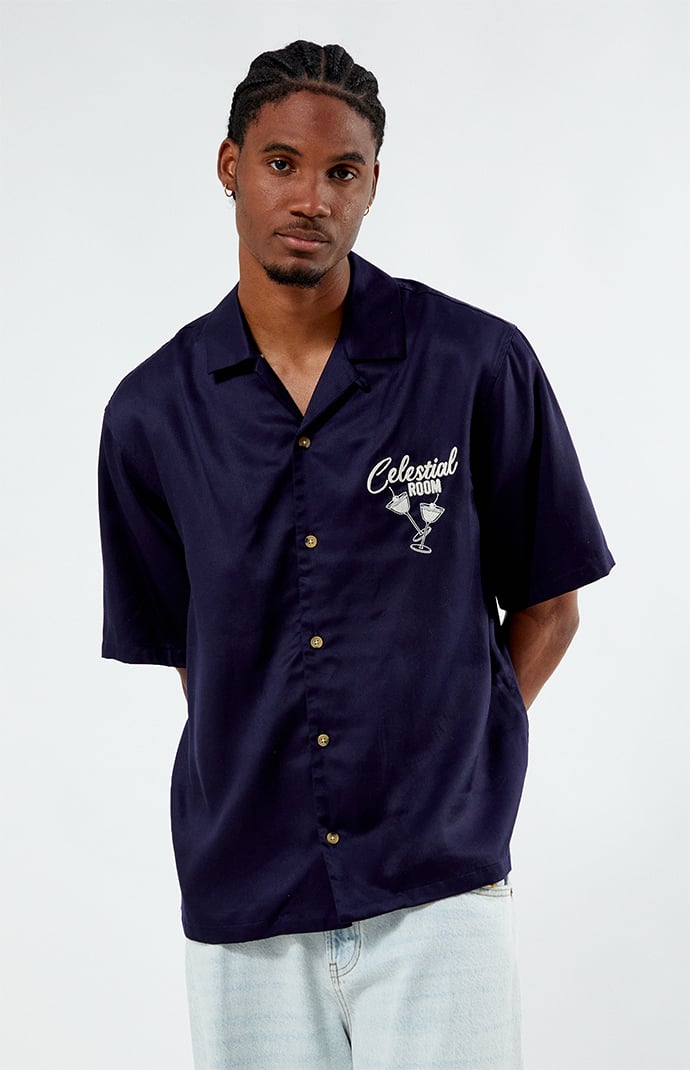 Pacsun Tencel Embroidered Oversized Camp Shirt | Pacsun