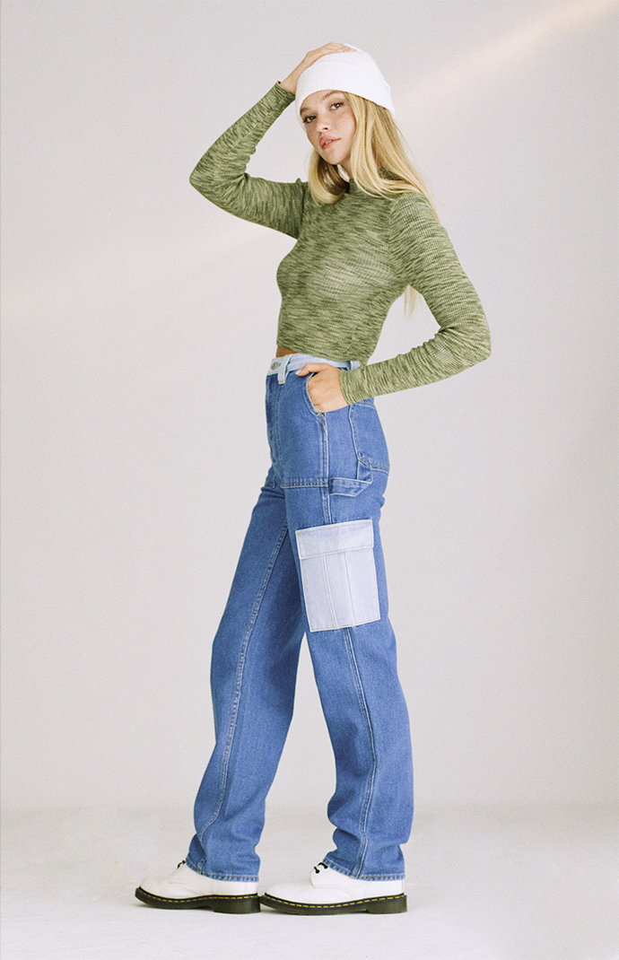 γ200　カクレクマノミ　ガンマ　カーペンター　BF　carpenter Pacsun Tan & Brown Patchwork Boyfriend Carpenter Pants | PacSun
