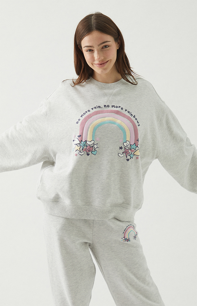 rainbow crew neck sweater
