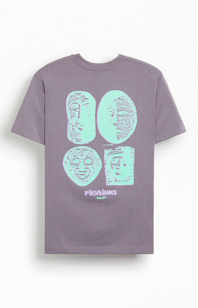 Huf Rhythms T Shirt in Light Plum Size XL