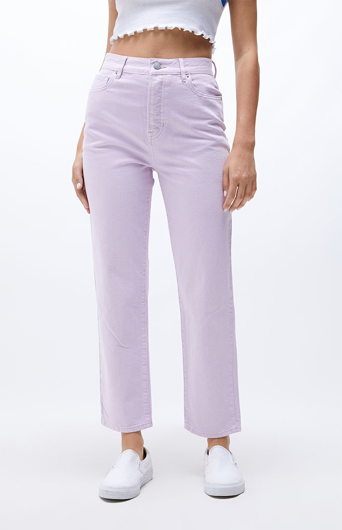 PacSun Eco Lavender High Waisted Straight Leg Jeans PacSun