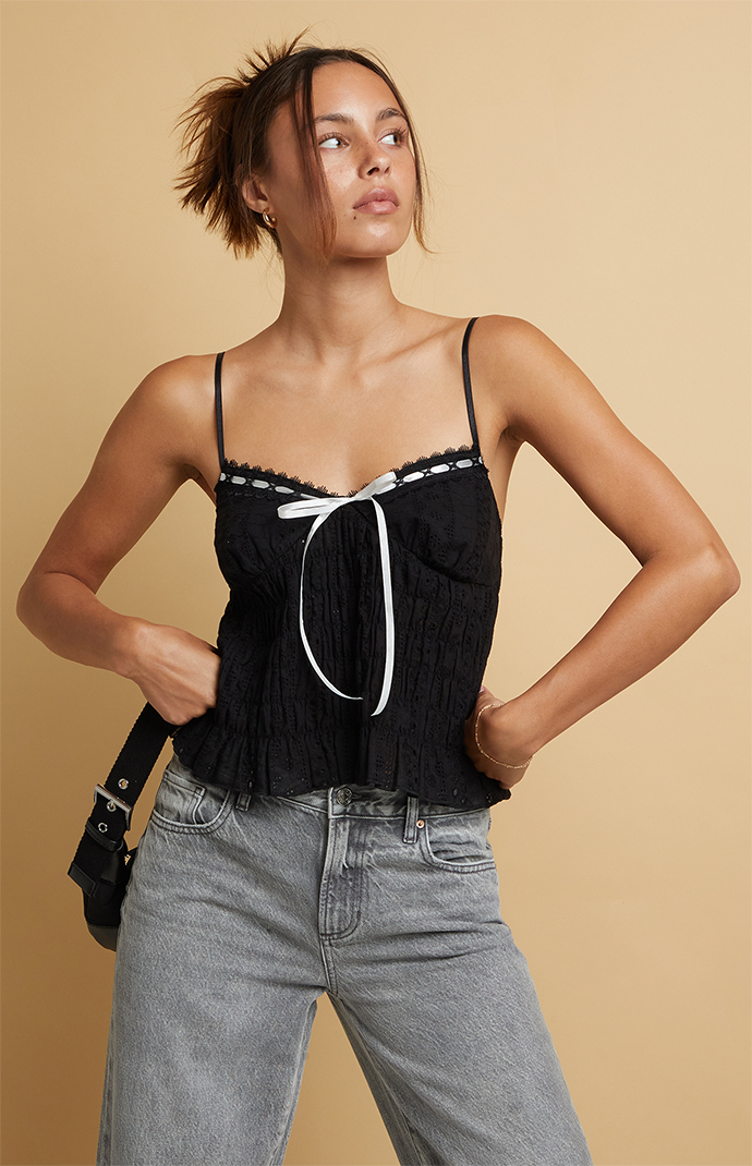 Beverly and Beck Aubrey Eyelet Tank Top | PacSun