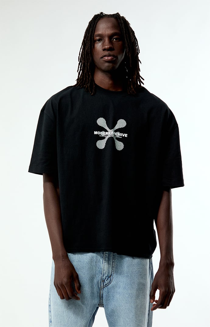 Pacsun Black Modern Archive Cropped Boxy T-Shirt | Pacsun