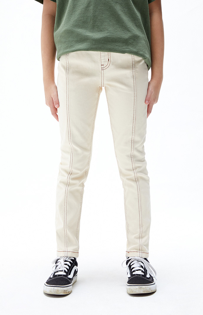 PacSun Kids Off White Pull-On Skinny 