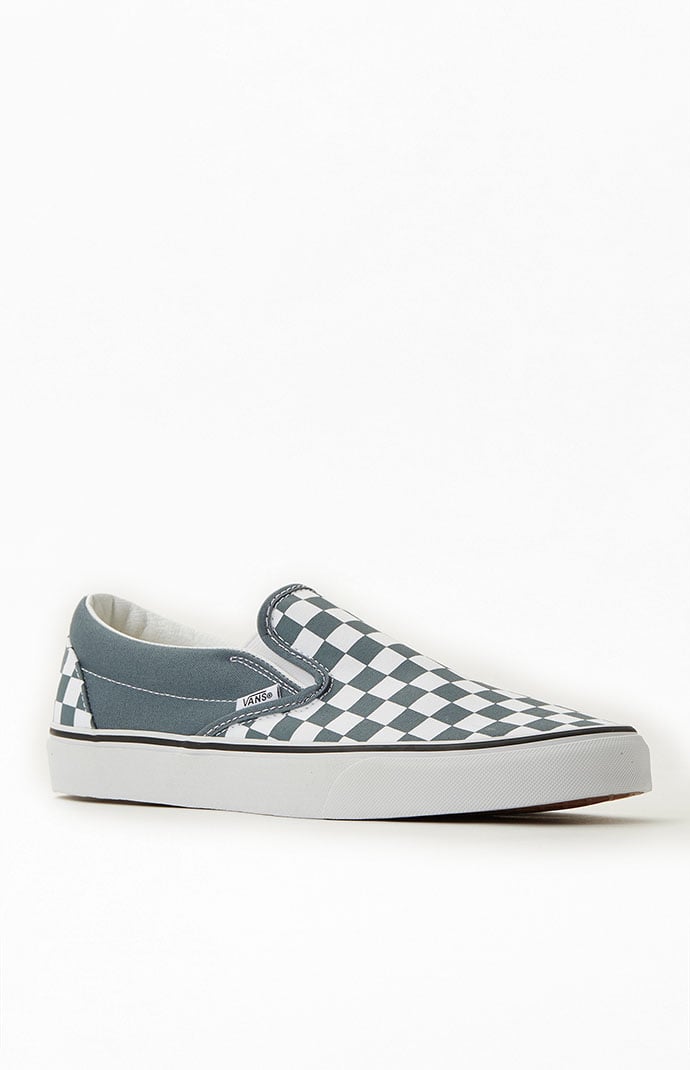 Vans Stormy Weather Checkered Classic Slip On Shoes PacSun