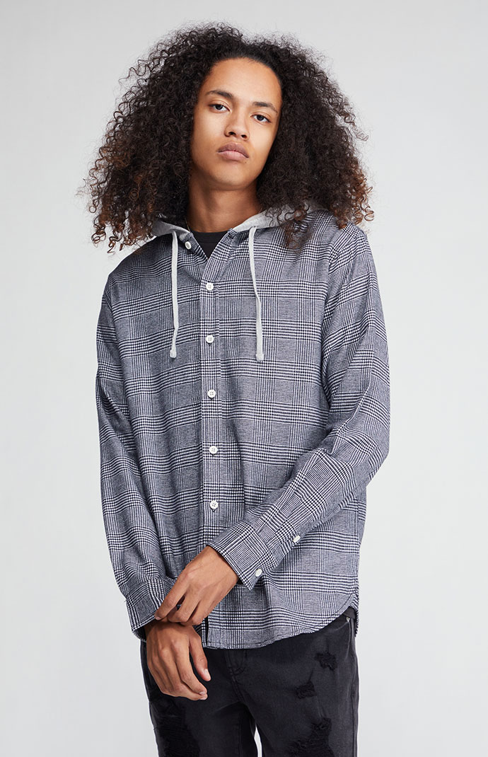 Pacsun flannel hoodie top