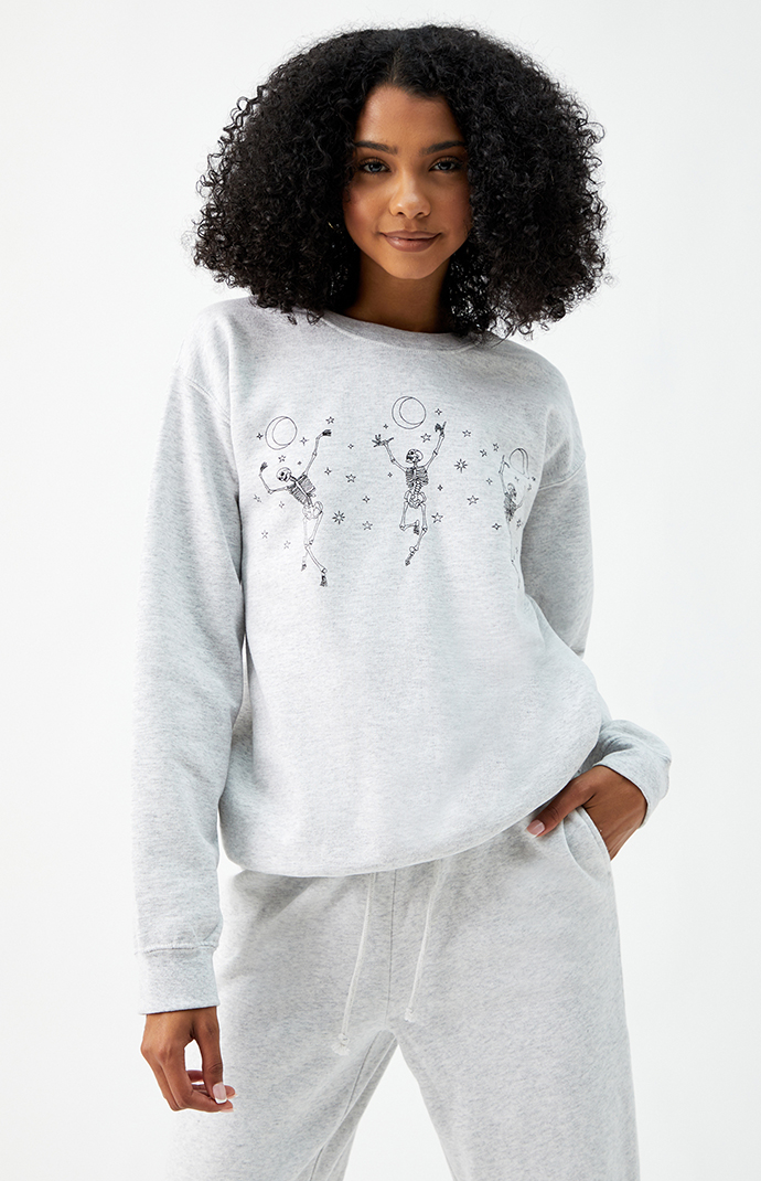 skeleton sweatshirt and sweatpants