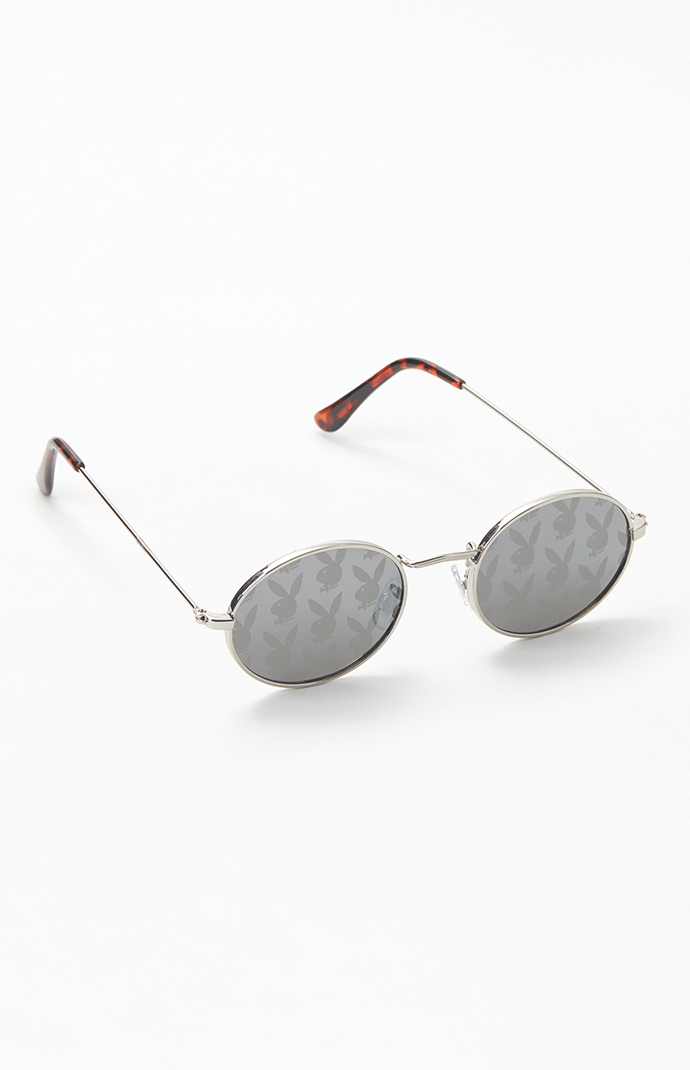 Accessories Sunglasses Oval Sunglasses ked Oval Sunglasses silver-colored-black casual look 