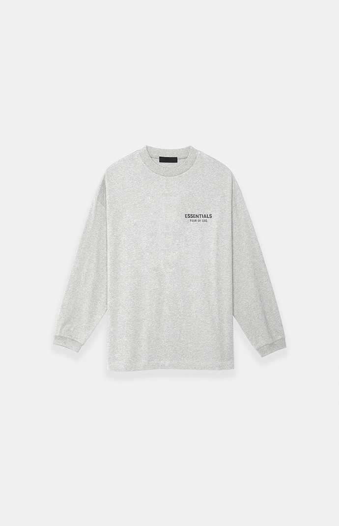 Fear of God Essentials Kids Light Heather Grey Long Sleeve T-Shirt