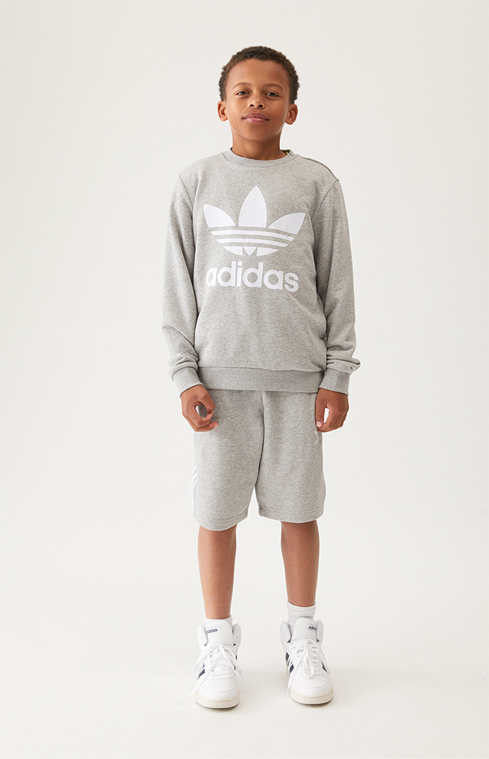 Adidas trefoil hot sale sweatshirt kids