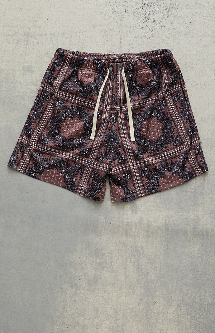 PacSun Brown Paisley Mesh Shorts PacSun