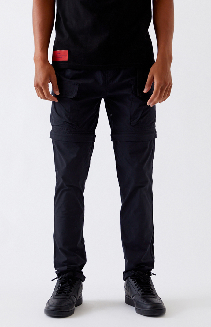 Pacsun black zipper pants best sale