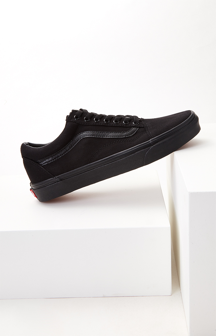 Vans Mono Black Old Skool Shoes PacSun PacSun