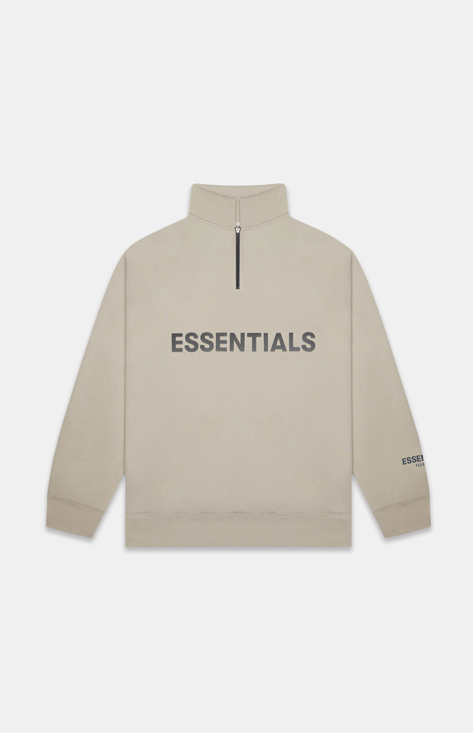 Fear of God Essentials Essentials Olive Half Zip Sweatshirt | PacSun