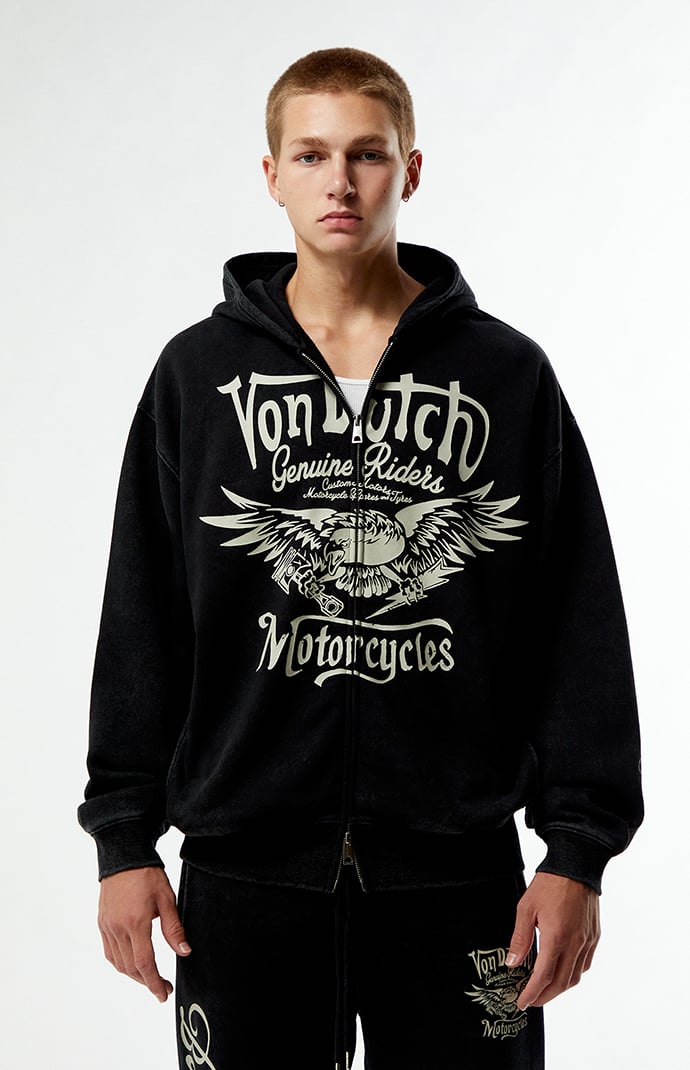 Von Dutch Moto Full Zip Hoodie | PacSun
