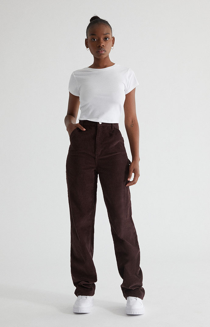 PacSun Brown Corduroy Carpenter Pants