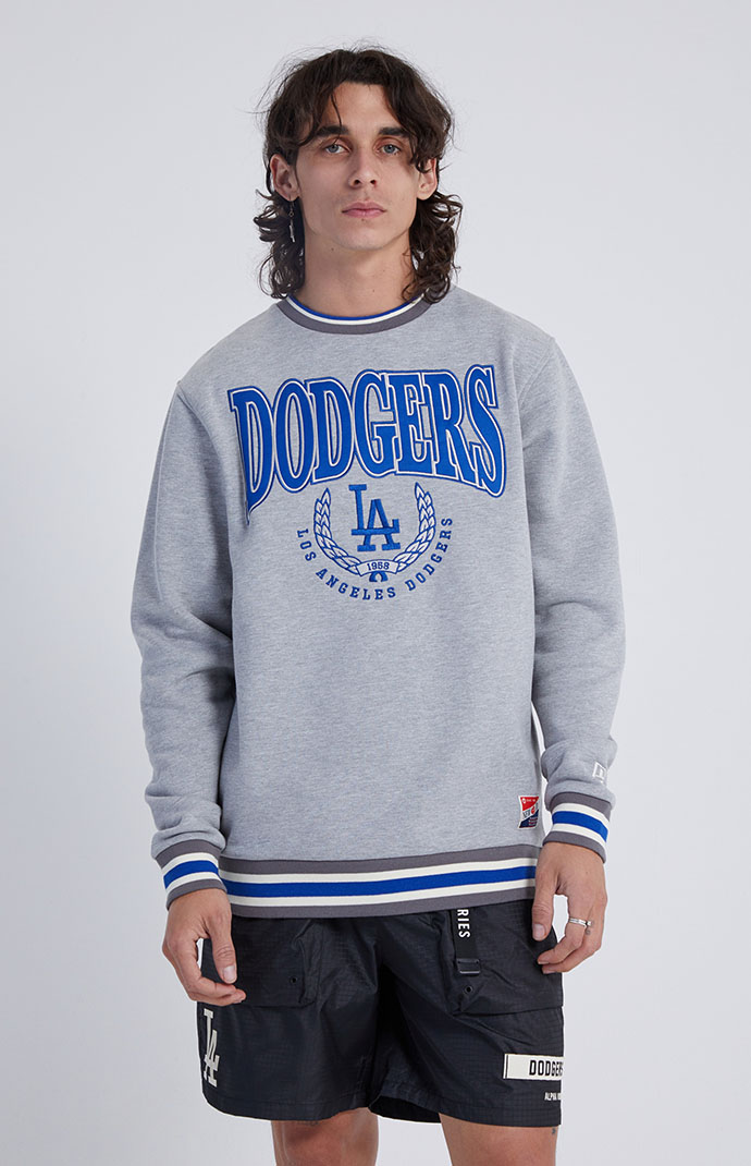 Mens leisure sweatshirt New Era MLB HERITAGE LOS ANGELES DODGERS HOODIE grey