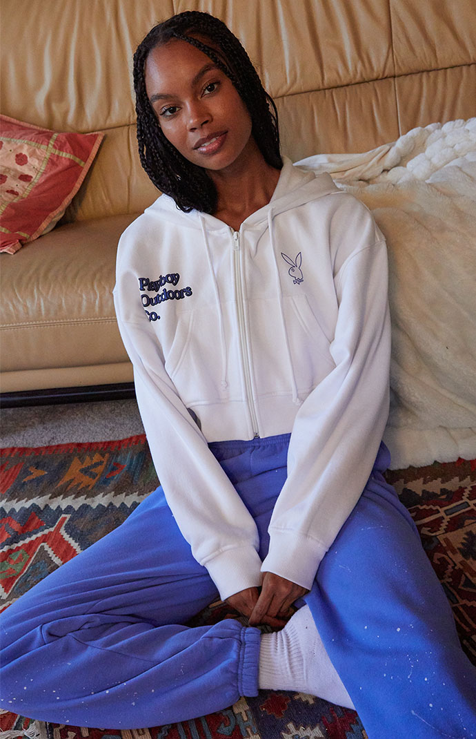 Playboy crop hoodie new arrivals