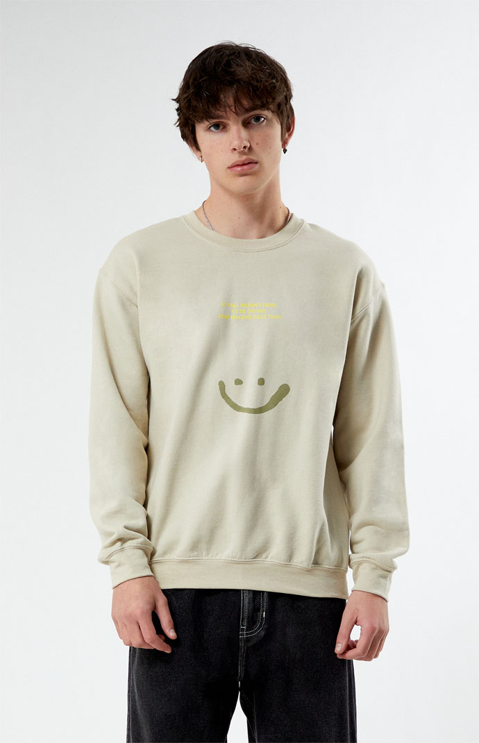 Smiley Crew Neck Sweatshirt PacSun